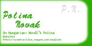 polina novak business card
